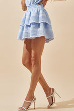 Load image into Gallery viewer, Ruffled Lace Skort (Blue Gingham)
