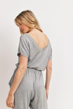Load image into Gallery viewer, V-Neck Jumpsuit (Heather Grey)
