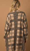 Load image into Gallery viewer, Black and Brown Peyton Houndstooth Cardigan
