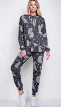 Load image into Gallery viewer, Soft Casual Knit Long Sleeve Set - Charcoal Splatter
