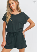 Load image into Gallery viewer, French Terry Pocket Romper (Black)
