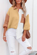 Load image into Gallery viewer, Color Block Blouse Oversize Shirt - Yellow
