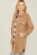Load image into Gallery viewer, Woven Solid Bust Pocket Shacket - Camel
