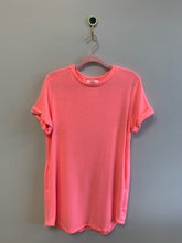 Load image into Gallery viewer, French Terry Pocket T Shirt Dress (Neon Pink)
