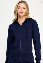 Load image into Gallery viewer, Navy Blue - BOYFRIENDS FIT ZIP UP JACKET SET
