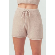 Load image into Gallery viewer, Fuzzy Knit Drawstring Shorts (Mocha)
