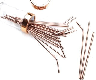 Rose Gold Stainless Steel Straw (10.5 inch Bent Straw)
